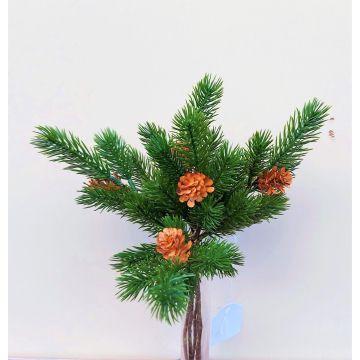 Artificial fir branches BERNAHE in a bunch, with cones, green, 14"/35cm Artificial fir branches BERNAHE in a bunch, with cones, green, 14"/35cm