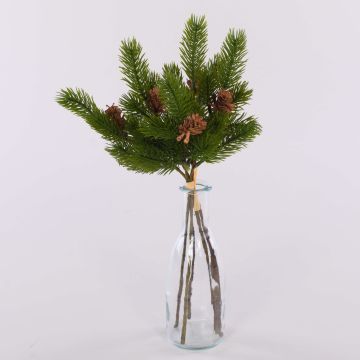 Artificial fir branches BERNAHE in a bunch, with cones, green, 14"/35cm Artificial fir branches BERNAHE in a bunch, with cones, green, 14"/35cm