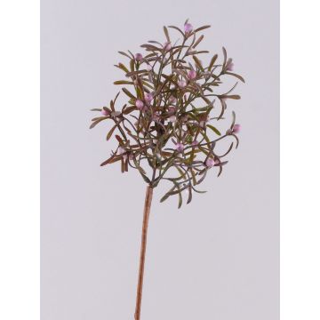Decorative gaultheria branch VARDALIN with fruits, green-pink, 22"/55cm