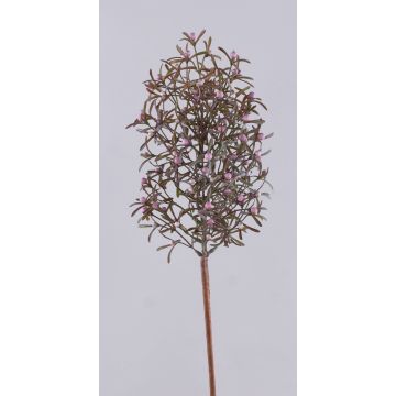 Decorative gaultheria branch VARDALIN with fruits, green-pink, 31"/80cm