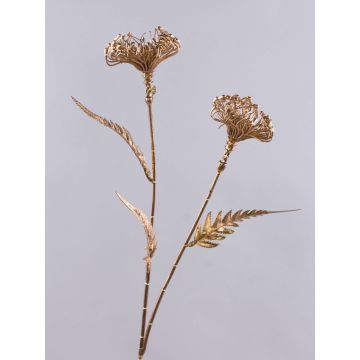 Artificial branch pincushion protea CORMAC, gold, 33"/85cm Artificial branch pincushion protea CORMAC, gold, 33"/85cm
