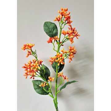 Decorative snowball branch LABIBA with buds, orange, 24"/60cm Decorative snowball branch LABIBA with buds, orange, 24"/60cm