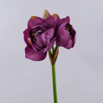Artificial amaryllis MAURINE, violet, 31"/80cm