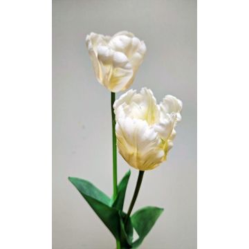 Artificial flower Tulip PJASSINA, cream-white, 26"/65cm