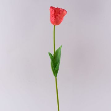 Plastic flower Parrot tulip PETSCHORA, orange, 26"/65cm
