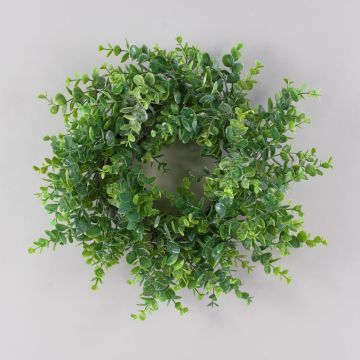 Artificial eucalyptus wreath JULERTE, green-grey, Ø16"/40cm