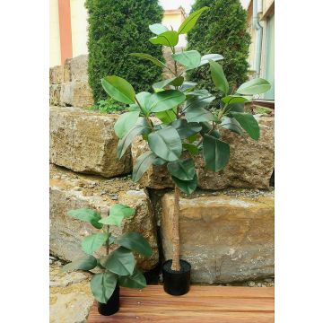 Decorative rubber tree FRODELINDE, artificial trunk, green, 4ft/120cm Decorative rubber tree FRODELINDE, artificial trunk, green, 4ft/120cm