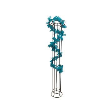 Plastic Noble fir garland DOROTHEA, turquoise, 270cm, Ø20cm