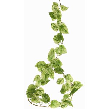 Artificial ivy garland NAHELE, green-white, 6ft/180cm