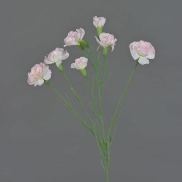Artificial carnation branch PIARA, pale pink, 60cm, Ø3–5cm