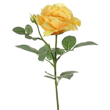 Artificial rose WAIOLA, yellow, 65cm, Ø11cm