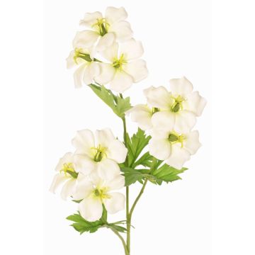 Artificial plant: cranesbill branch ZEDENA, white-green, 28"/70cm, Ø2.4"/6cm Artificial plant: cranesbill branch ZEDENA, white-green, 28"/70cm, Ø2.4"/6cm