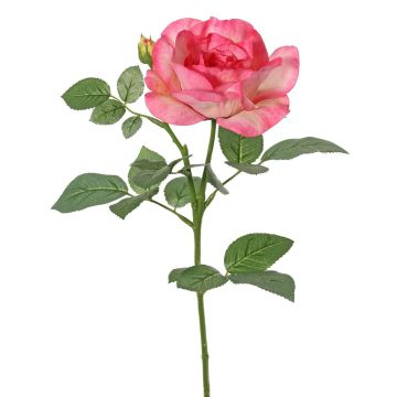 Artificial rose WAIOLA, pink-pink, 65 cm, Ø11 cm