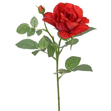 Artificial rose WAIOLA, red, 65cm, Ø11cm
