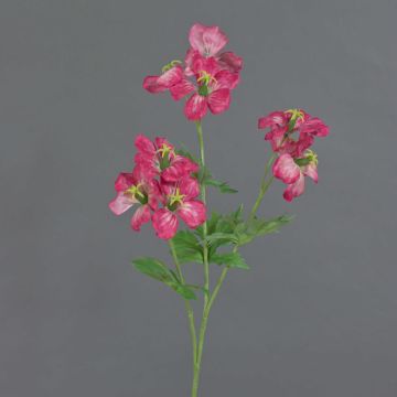 Artificial cranesbill branch ZEDENA, pink-cream, 70cm, Ø6cm