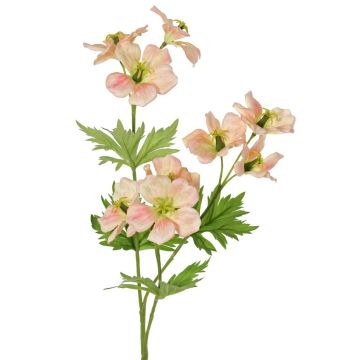 Artificial cranesbill branch ZEDENA, peach-pink, 70cm, Ø6cm