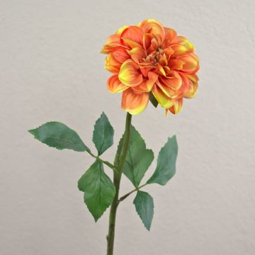 Artificial dahlia TINKALA, orange-yellow, 60cm, Ø12cm Artificial dahlia TINKALA, orange-yellow, 60cm, Ø12cm