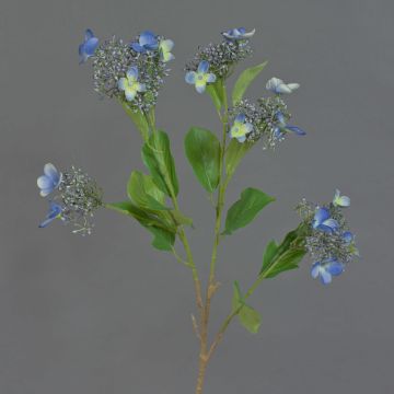 KATHANI artificial hydrangea branch, blue-white-green, 80cm, Ø10–13cm