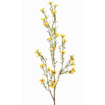 Artificial wax flower NIANG, yellow, 31"/80cm, Ø0.6"-1"/1.5-2.5cm
