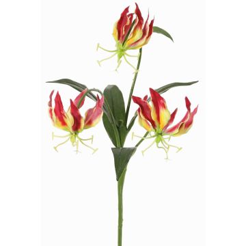 Gloriosa XELA decorative flower, dark red and yellow, 20"/50cm, Ø1.6"-2.8"/4-7cm Gloriosa XELA decorative flower, dark red and yellow, 20"/50cm, Ø1.6"-2.8"/4-7cm