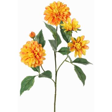 Artificial dahlia decorative branch QUINKA, orange-yellow, 28"/70cm Artificial dahlia decorative branch QUINKA, orange-yellow, 28"/70cm