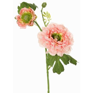 Artificial SAGARA ranunculus branch, pink-green, 18"/45cm, Ø2"-3.5"/5-9cm Artificial SAGARA ranunculus branch, pink-green, 18"/45cm, Ø2"-3.5"/5-9cm