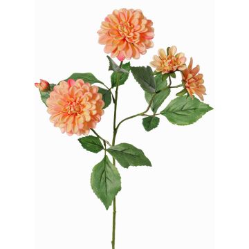 Artificial dahlia decorative branch QUINKA, peach, 28"/70cm Artificial dahlia decorative branch QUINKA, peach, 28"/70cm