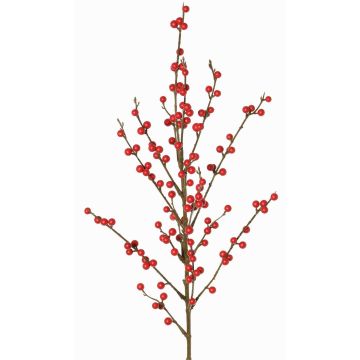 Artificial holly branch HIKERNA with berries, red, 35"/90cm Artificial holly branch HIKERNA with berries, red, 35"/90cm