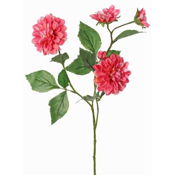 Artificial decorative dahlia branch QUINKA, fuchsia, 28"/70cm