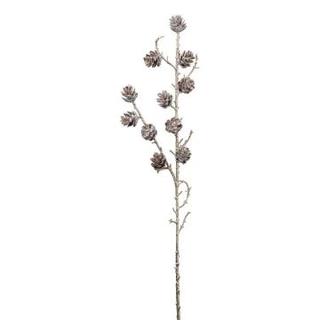 Decorative branch Larch BORIKA with cones, frosted, white-brown, 33"/85cm Decorative branch Larch BORIKA with cones, frosted, white-brown, 33"/85cm