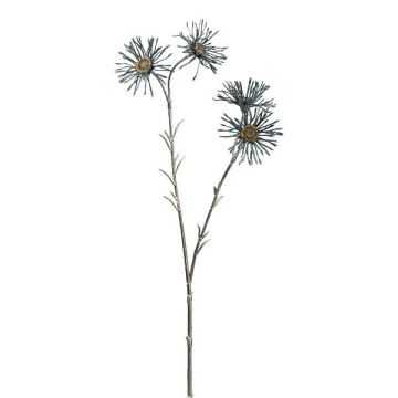 Artificial branch Marguerite SNOFEL, blue, 20"/50cm