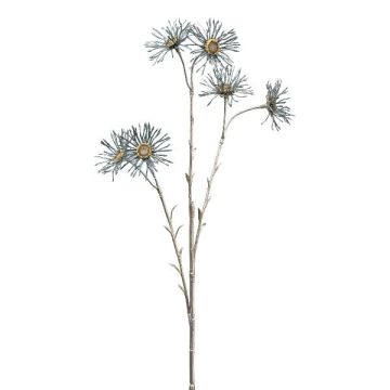 Artificial branch Marguerite SNOFEL, blue, 28"/70cm