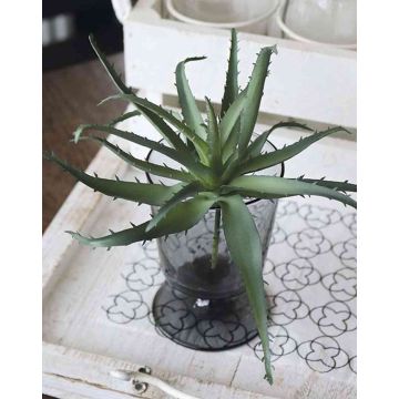 Plastic aloe vera WHITNEY, spike, dark green, 7"/18cm Plastic aloe vera WHITNEY, spike, dark green, 7"/18cm