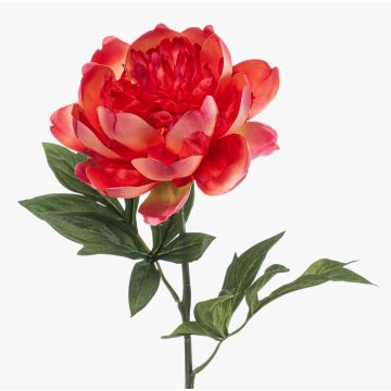 TWOLER artificial peony, coral, 60cm, Ø13cm