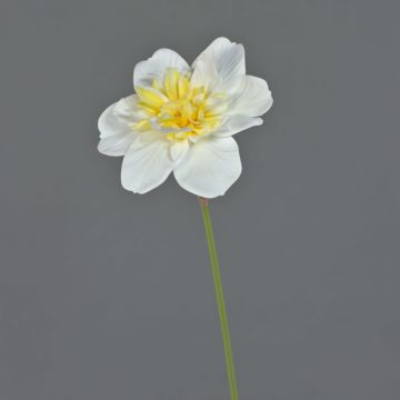 Artificial flower Narcissus SKROP, white-yellow, 16"/40cm
