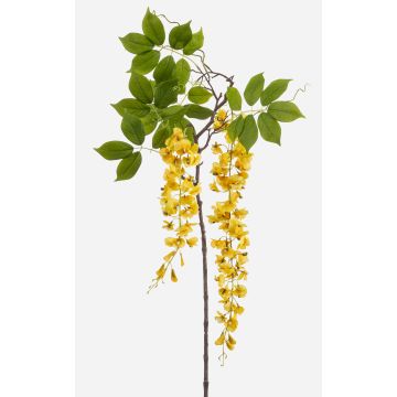 Large artificial wisteria branch NISSRINE with flowers, yellow, 5ft/145cm Large artificial wisteria branch NISSRINE with flowers, yellow, 5ft/145cm