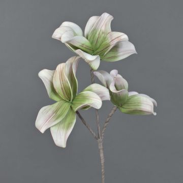 Artificial magnolia VERONA, pink-green, 16"/40cm, Ø3.9"-5.5"/10-14cm