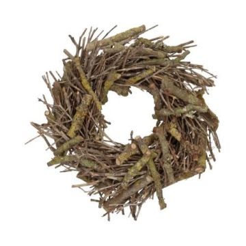 Dried willow wreath GRIEGORY, natural, Ø10"/25cm