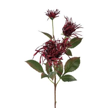 Decorative branch Chrysanthemum MIRANE, burgundy red, 28"/70cm Decorative branch Chrysanthemum MIRANE, burgundy red, 28"/70cm