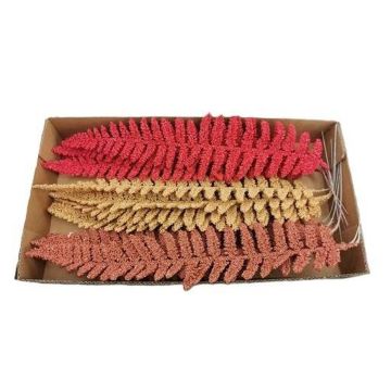 Artificial leaf Royal fern ALANEA, 15 pieces, yellow-orange-red, 18"/45cm Artificial leaf Royal fern ALANEA, 15 pieces, yellow-orange-red, 18"/45cm