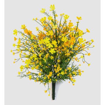 Artificial gypsophila bush JARMIN on a stem, crossdoor, yellow-orange, 45 cm