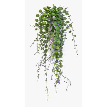 Artificial hanging plant, silver rain KEMMO on a stem, flowers, crossdoor, purple, 24"/60cm Artificial hanging plant, silver rain KEMMO on a stem, flowers, crossdoor, purple, 24"/60cm