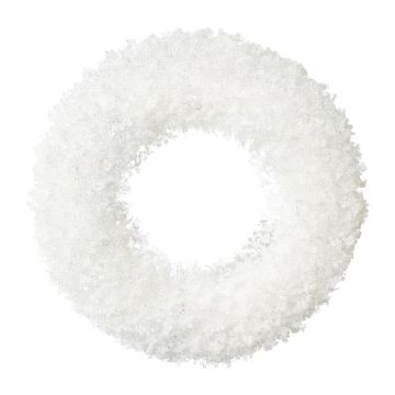 Decorative ice crystal wreath VIKRA, frosted, white, Ø14"/35cm