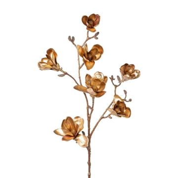 Artificial flower branch Magnolia JESTER, old gold, 3ft/105cm