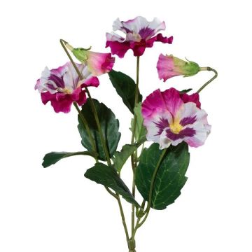 Decorative flower Pansy MONDYL, spike, fuchsia-white, 10"/25cm