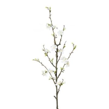 Decorative branch Quince tree blossoms SLORNE with flowers, white, 33"/85cm Decorative branch Quince tree blossoms SLORNE with flowers, white, 33"/85cm