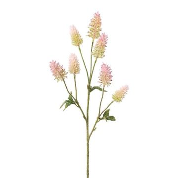 Artificial white clover branch TREVLA with flowers, pink, 22"/55cm Artificial white clover branch TREVLA with flowers, pink, 22"/55cm