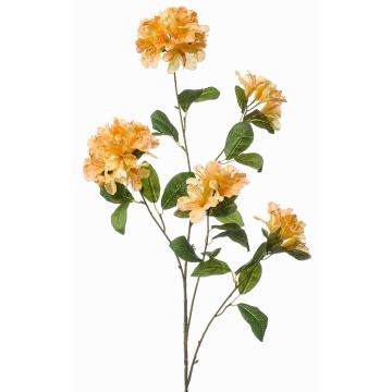 Artificial rhododendron branch MALISSA, light orange, 4ft/120cm