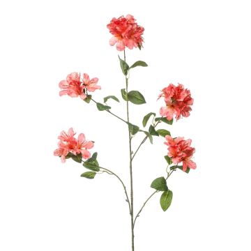 Artificial rhododendron branch MALISSA, coral, 4ft/120cm