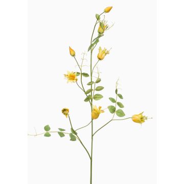 Decorative clematis branch LENOMA, yellow, 115cm